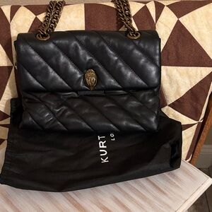 Kurt Geiger Black Quilted Shoulder Bag